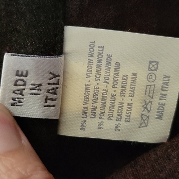 Vintage Giorgio's of Palm Beach Black & Wine Virgin Wool Blend Career Pants - 10 - Picture 12 of 12